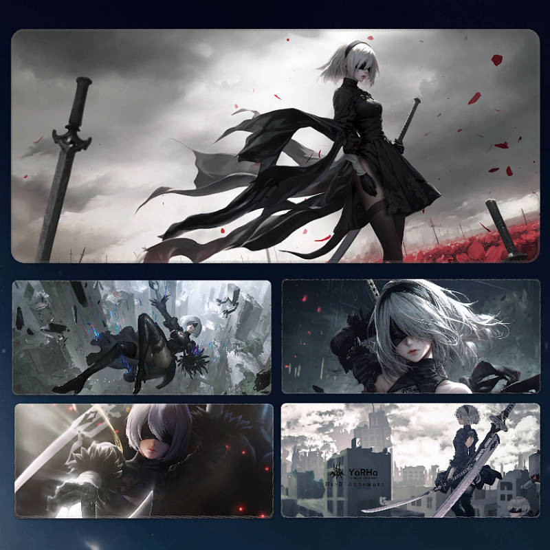 Nier: Automata Large Mouse Pad Boys E-Sports Gaming Table Mat Computer Keyboard Pad Thickened yfBy