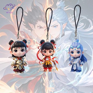  Hftoy Nezha 2: Cậu bé quỷ chinh phục Vua rồng Hoạt hình Anime Dây chuyền điện thoại di động có giá trị cao Nezha Ao Bing Schoolbag Mặt dây chuyền ~ 
