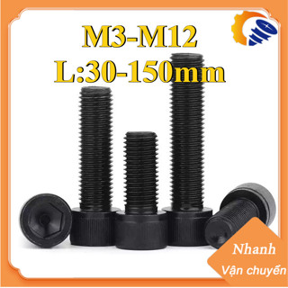 ốc lục giác/ốc lục giác chìm/Lớp 12.9 Thép carbon Ốc Vít Lục Giác /Ốc Vít  Lục Giác  loa/bulong Lục Giác chìm đầu trụ trơn M3 / M4 / M5 / M6 / M8 / M10 / M12 [ZQ-DM-1]