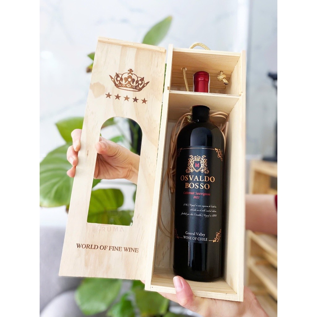 Quà tặng hộp 1 chai rượu vang Chile Osvaldo - HG 1