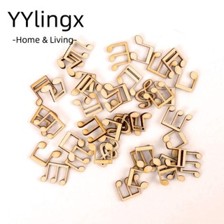 YYlingx 100 thẻ gỗ hình nốt nhạc dùng trang trí sổ tay/ đồ thủ công