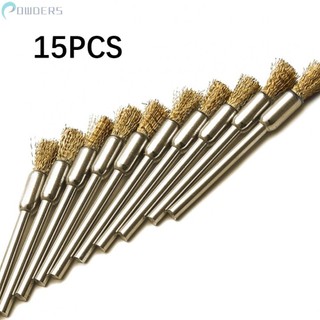 -NEW-Brass Wire Brushes Replacement Home Equipment Workshop 15Pcs Polishing