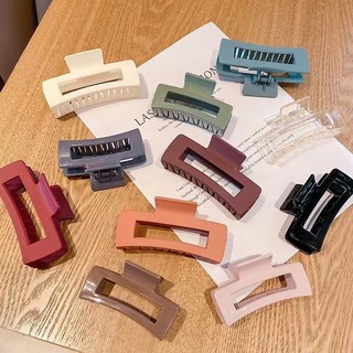 Thời Trang Hình Chữ Nhật 8.5cm Mờ Kẹp Tóc Nhiều Màu Sắc Kích Thước Vừa Grabber Nữ Lưng Đuôi Ngựa Kẹp Tóc