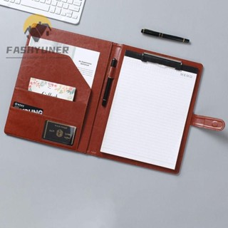  FASHYUNER Thư mục tài liệu kinh doanh Tấm bảng kẹp kim loại Thư mục hội nghị A4 đa chức năng Tấm kẹp hợp đồng họp bằng da PU Văn phòng phẩm Thư mục tập tin hợp đồng 