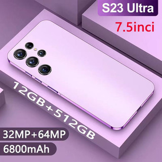 S23 Ultra 5G Điện thoại di động mới 12GB + 512GB Dual SIM Điện thoại thông minh Android giá rẻ 6800mAh 7,5 inch