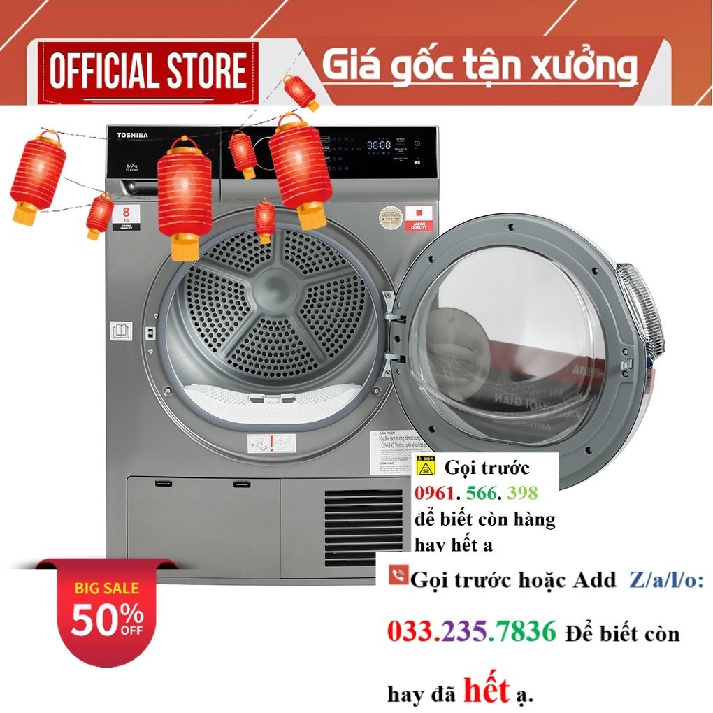 TD-K90MEV(SK)  - Máy Sấy Ngưng tụ Toshiba 8 kg TD-K90MEV(SK) <new