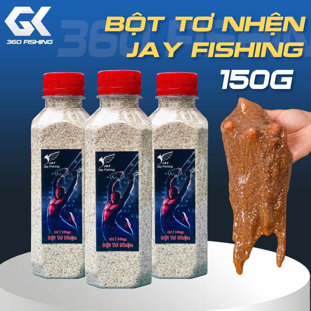 [HOT 2024] Bột Tơ Nhện JAY Fishing 100G, 150G Tơ Nhện Tạo Rong Tạo Sợi Kết Dính Mồi Câu Cá Chất Lượng