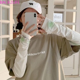 Back2life Tay Tay Áo Mùa Hè Dễ Thương In Thoáng Khí Hoa Chống Nắng Tay Dài Găng Tay Lái Xe Tay Làm Mát