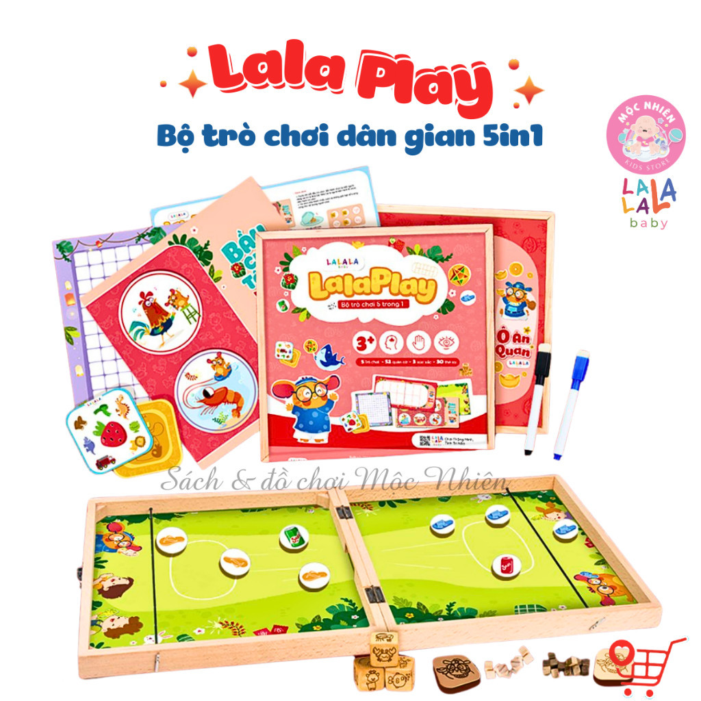Đồ Chơi Board Game 5in1 Lalaplay - Trò Chơi Dân Gian - Lalala baby