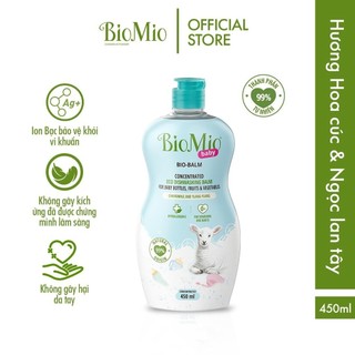 Nước rửa bình sữa hữu cơ sinh học BioMio BIO-BALM 450ml thành phần hữu cơ Date 2025