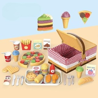 Giỏ đồ chơi dã ngoại có quai xách 103 chi tiết, giỏ đồ chơi cắm trại ngoại trời cho bé