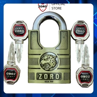 Ổ khóa ZORO 6 phân đầu báo chống cắt chìa kiếm cao cấp⚡FREE SHIP⚡ổ khóa bấm không cần chìa