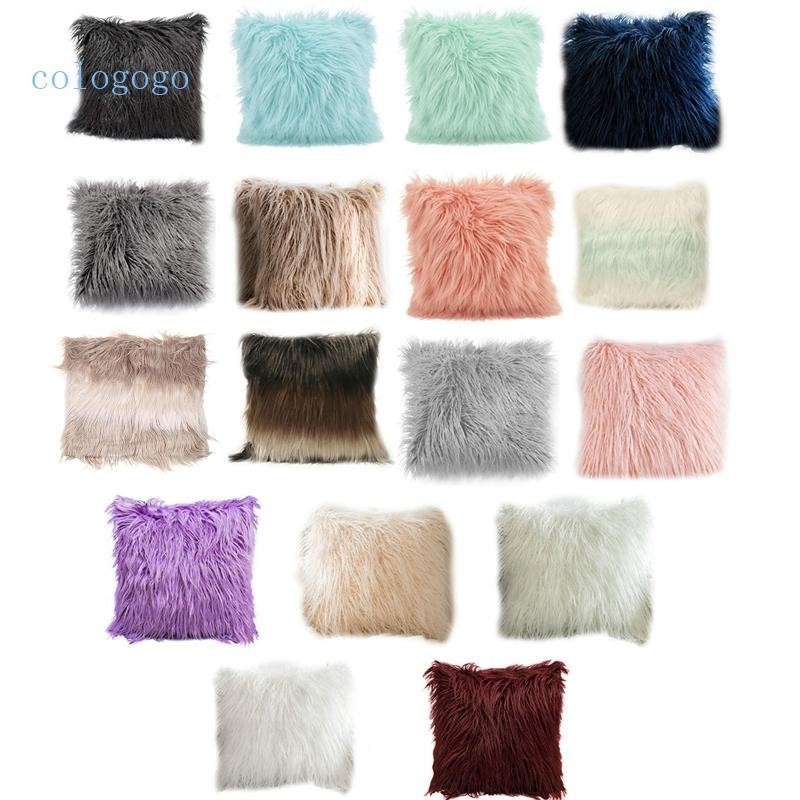 Soft Fur Plush Cushion Cover Home Decor Pillow Covers Living Room Bedroom Sofa