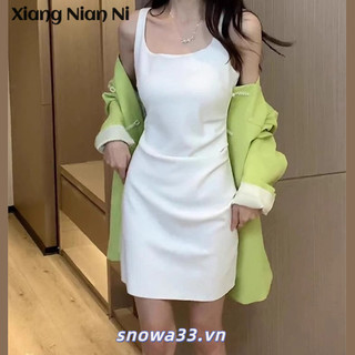 Xiang NIAN NI Cao cấp kiểu Pháp gợi cảm ngọt ngào và cay váy ngắn dành cho nữ mùa hè 2024 váy ôm hông mới