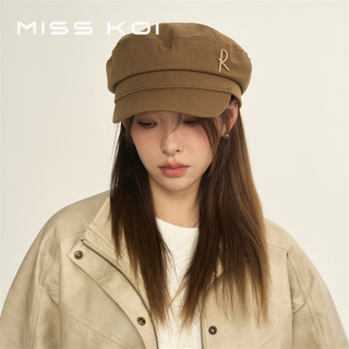Misskoi  R Label Beret Nữ Mũ Phong Cách Mới Nữ Phong Cách Mùa Đông Mặt Mũ Họa Sĩ Mùa Đông Nhỏ Phong Cách Mùa Xuân Thu Mũ Newsboy