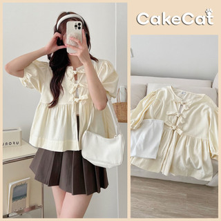 Áo BabyDoll Chất Đũi Thô Mềm Mát Mẻ Áo Kiểu Nữ Sơ Mi Tay Ngắn Mặc Đi Chơi Đi Du Lịch Mùa Hè SANDY TOP Hàn Quốc Cakecat