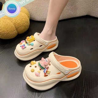 Giày xỏ lỗ đế dày Bonnie Cathy. Mềm mại và chống trượt. Dép xốp hoạt hình dễ thương. Dép thời trang ngoài trời