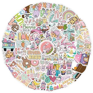 50Pcs/Set ❉ Easter . Funny HipHop Bunny Art Series 01 Stickers ❉ DIY Fashion Waterproof Doodle Stickers