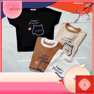 Áo thun croptop thun borip boby ôm freesize 38-48kg cổ tròn, tay ngắn