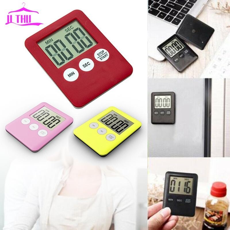【UTHU】Timer Temperature Humidity Lightweight 53*70*9mm Dining Gadgets Digital