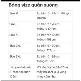Quần ống suông bigsize(55-90kg)