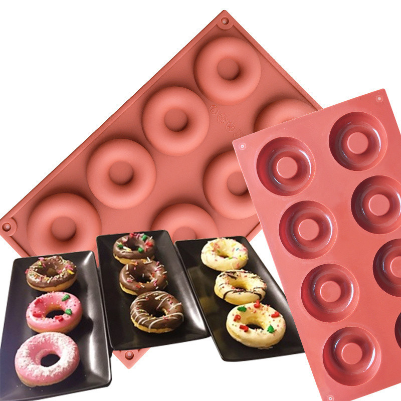 Khuôn nướng bánh Tự làm khuôn bánh donut 18 chiếc khuôn bánh donut lớn 8 chiếc khuôn bánh donut Gia 
