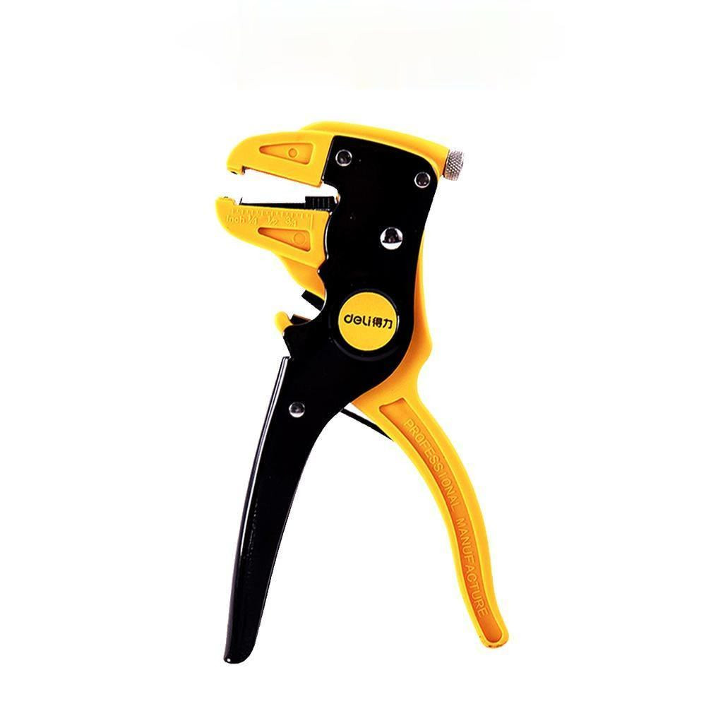 Kìm Tuốt Dây Điện Mỏ Quạ Đa Năng Deli 0.2-4mm - Thiết Kế Chuyên Dụng Giúp Tiết Kiệm Thời Gian, Công 