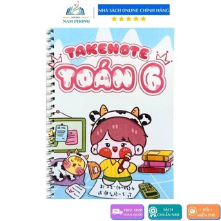 Sổ tay takenote toán lớp 6 - khổ giấy a5