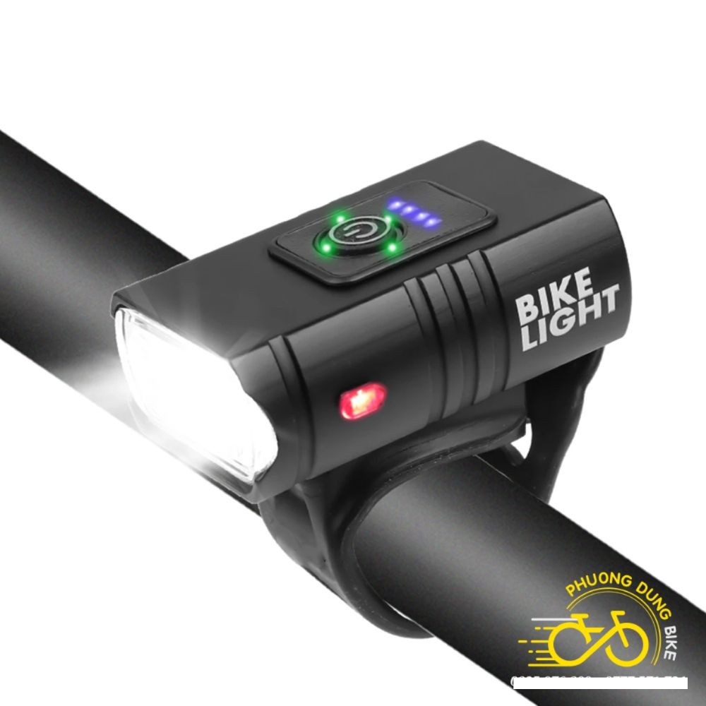 Đèn xe đạp - Đèn pha xe đạp 2 bóng T6 BIKE LIGHT 1000LM 1200mAh