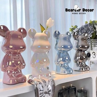  Gấu BearBrick Mini Decor Mô Hình Tượng Gấu Cute Mạ Điện Màu Bạc Decor trang trí nhà cửa quà tặng 
