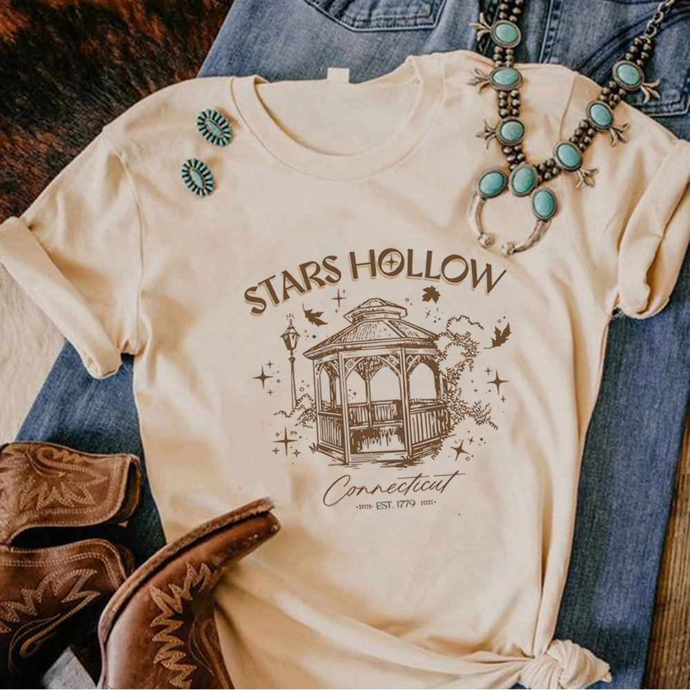 Gilmore Girls áo thun nữ thẩm mỹ nữ Áo thun kỹ thuật số Pastel thập niên 80 Vintage 2000 Văn hóa đại
