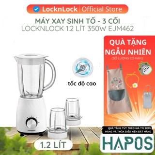 Máy xay sinh tố đa năng LocknLock 1.2L Chính hãng 3 cối 350W EJM462 có thể xay hạt khô, xay thịt - HAPOS MALL OFFICIAL