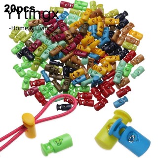 YYlingx Nút chặn dây giày bằng nhựa nhiều màu 24mmx12mm tiện dụng