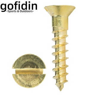 gofidin ốc đầu dẹt bằng đồng thau cứng dùng khoan gỗ chuyên dụng cao cấp