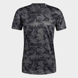 Adidas tập luyện áo thun thường ngày rằn ri nam xám h61587