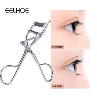 Dụng cụ uốn mi EELHOE màu đen/bạc, Dụng cụ uốn mi trang điểm mắt, Dụng cụ uốn mi