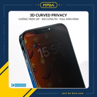 Kính Cường Lực Chống Nhìn Trộm Kuzoom Chống Trầy Cho Điện Thoại iPhone 16 Pro Max 15 14 13 12 11