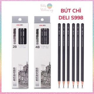 Hộp 12 cây bút chì phác thảo phiên bản cao cấp deli nuevo bút chì 2b, 4b, 6b