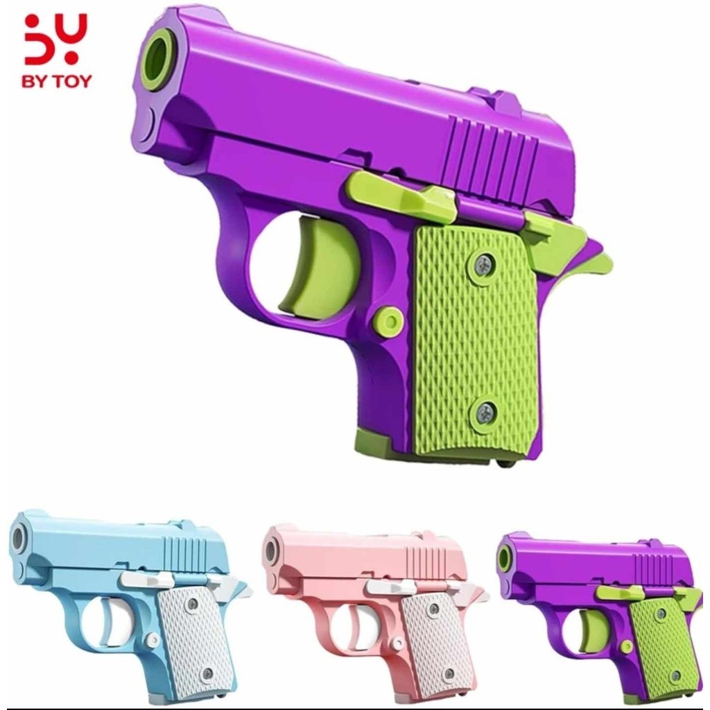 Đồ Chơi Súng Cà Rốt M1911 In 3D Súng Vô Tri Mini Đồ Chơi Giải Tỏa Stress Chất Liệu Nhựa ABS 3 Màu An