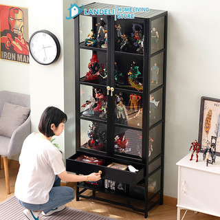 Hộp trưng bày hình Landeli, giá đỡ màn hình acrylic, kệ sản phẩm chống kính, tủ đồ chơi mô hình