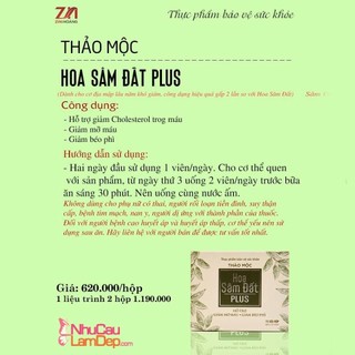 (Trợ Giá)Trà Giảm Cân Hoa Sâm Đất Zn, Date Mới