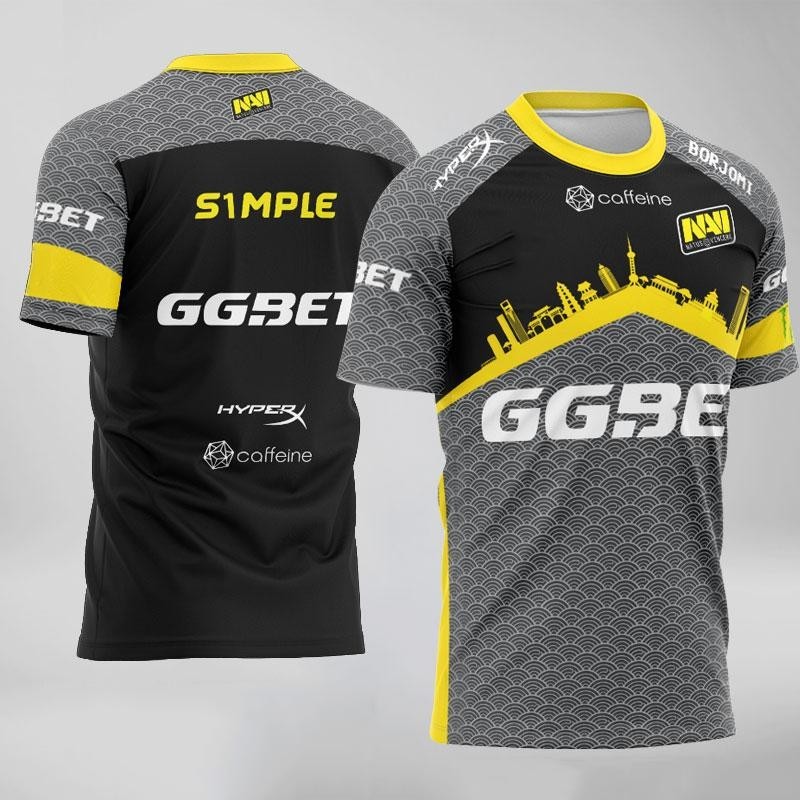 Áo nam CSGO Esports Player Jersey Đồng Nhất Đội Navi Tùy Chỉnh ID Game