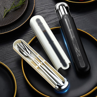 Katelv Cấp Thực Phẩm 316 Thép Không Gỉ Flatware Di Động Dao Kéo Bộ Thìa Và Nĩa Bộ Đũa Có Thể Khắc Logo Cho Trường Học Cắm Trại Du Lịch
