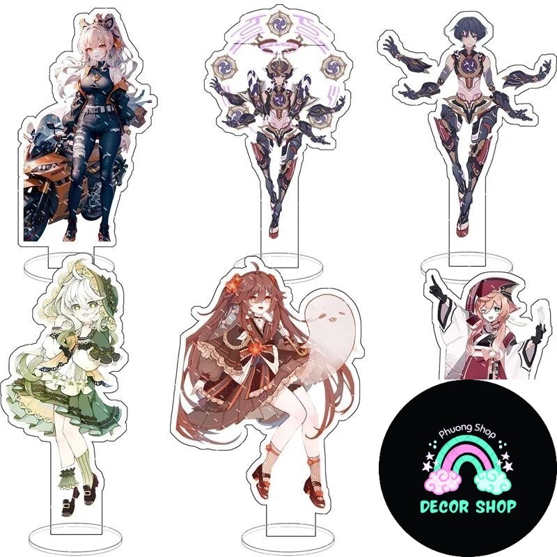 Mô hình Standee Hot Anime Genshin Impact Scaramouche Cosplay o Figure Nahida Hutao Phụ kiện trang tr