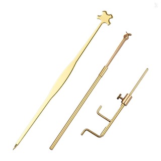 Dụng cụ bài âm thanh Violin Bộ dụng cụ điều chỉnh Luthier Bao gồm thước đo / Kẹp Retriever / Setter Chất liệu đồng thau Vàng