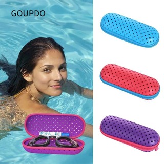 GOUPDO Hộp đựng kính bơi, Hộp đựng kính mềm, Hộp đựng kính, Hộp đựng kính râm thoáng khí Túi đựng kính râm tổ chức đọc sách Kính mắt Học sinh
