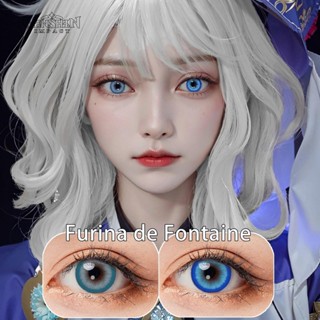 2 chiếc (1 đôi) Ống kính tiếp xúc màu hỗn hợp Genshin Furina Cosplay