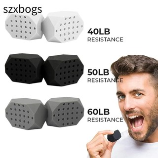 szxbogs Máy tập hàm, 40 / 50 / 60Lbs Máy tập hàm định hình lại di động, nhai mặt cắn cơ bắp Huấn luyện mặt Bóng tập thể dục đôi cằm Jawliner