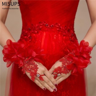 Misups găng tay tiệc tối màu trơn khiêu vũ găng tay cosplay tiệc sân khấu găng tay sự kiện hoạt động đầm