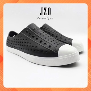 [Chính hãng] Giày nhựa lỗ nam nữ đi mưa đi biển Urban D2001 siêu nhẹ, chống nước, giá tốt - Màu Đen đế trắng